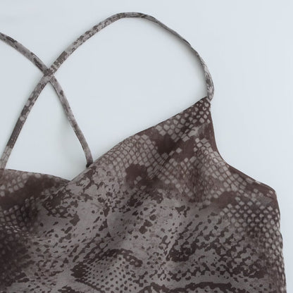 Animal print lingerie dress